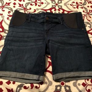 Maternity jean shorts
